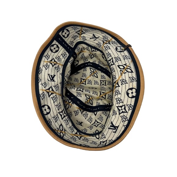 Louis Vuitton Monogram Bucket Hat - Blue and Beige - Picture 3 of 5